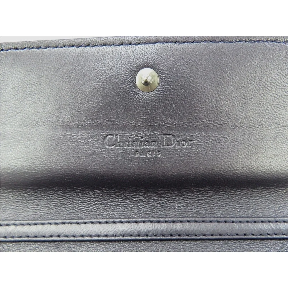 Dior Elegant Purple Quilted Wallet